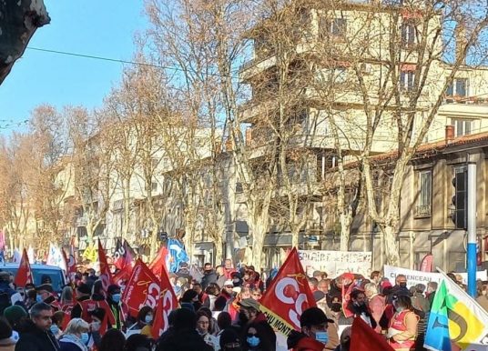 Manifestation interprofessionnelle à Montpellier, pour les salaires, les pensions et l’emploi